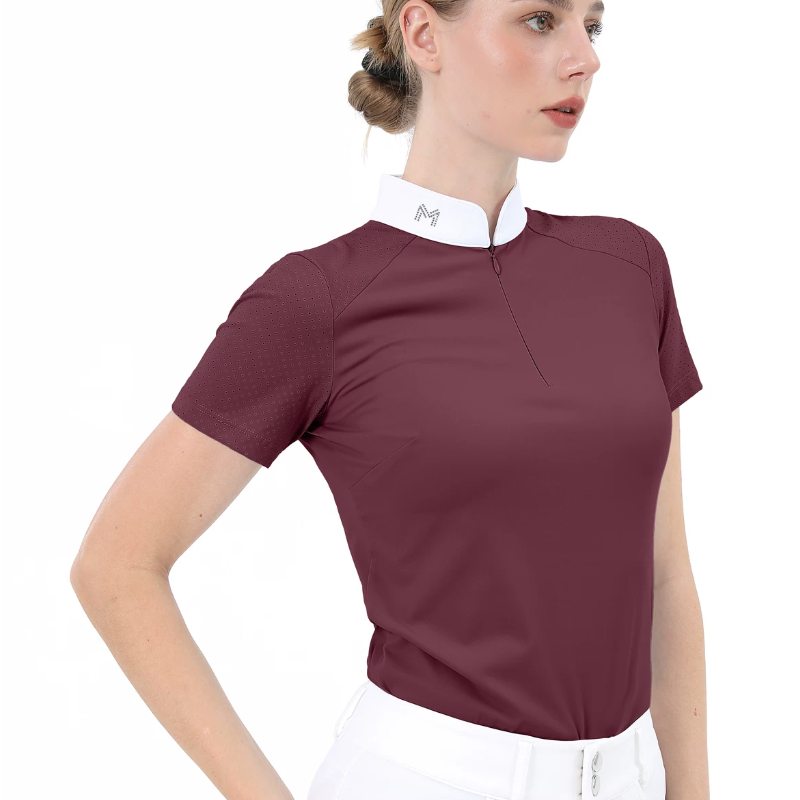 Polo Shirt Equestrian - Damska profesjonalna koszulka jeździecka z krótkim
