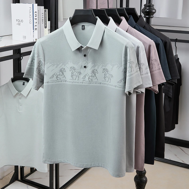 Męska koszulka polo z nadrukie – Polo Shirt Equestrian recenzja i cena